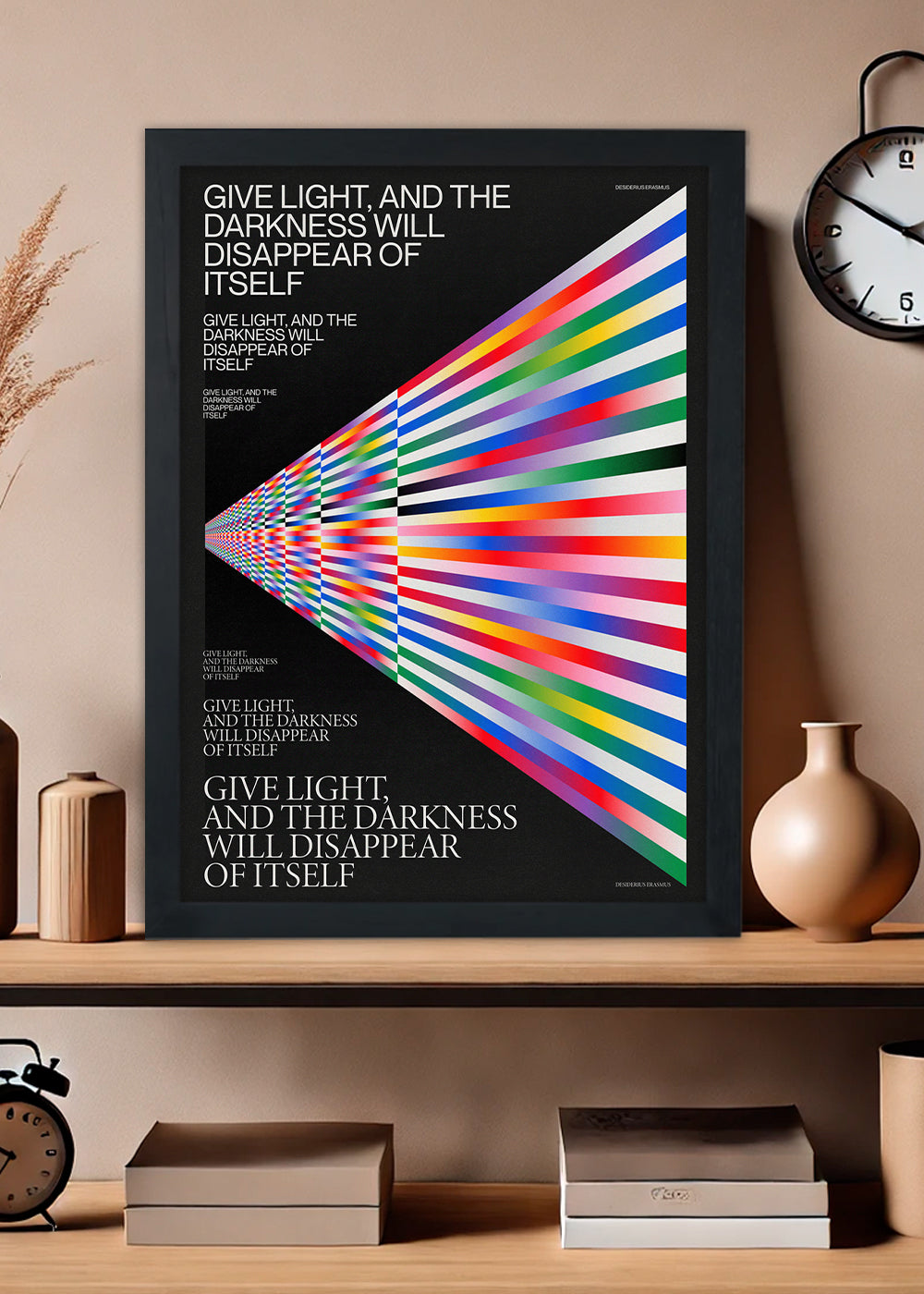 Quadro Decorativo Abstrato highlights Colors - Com vidro