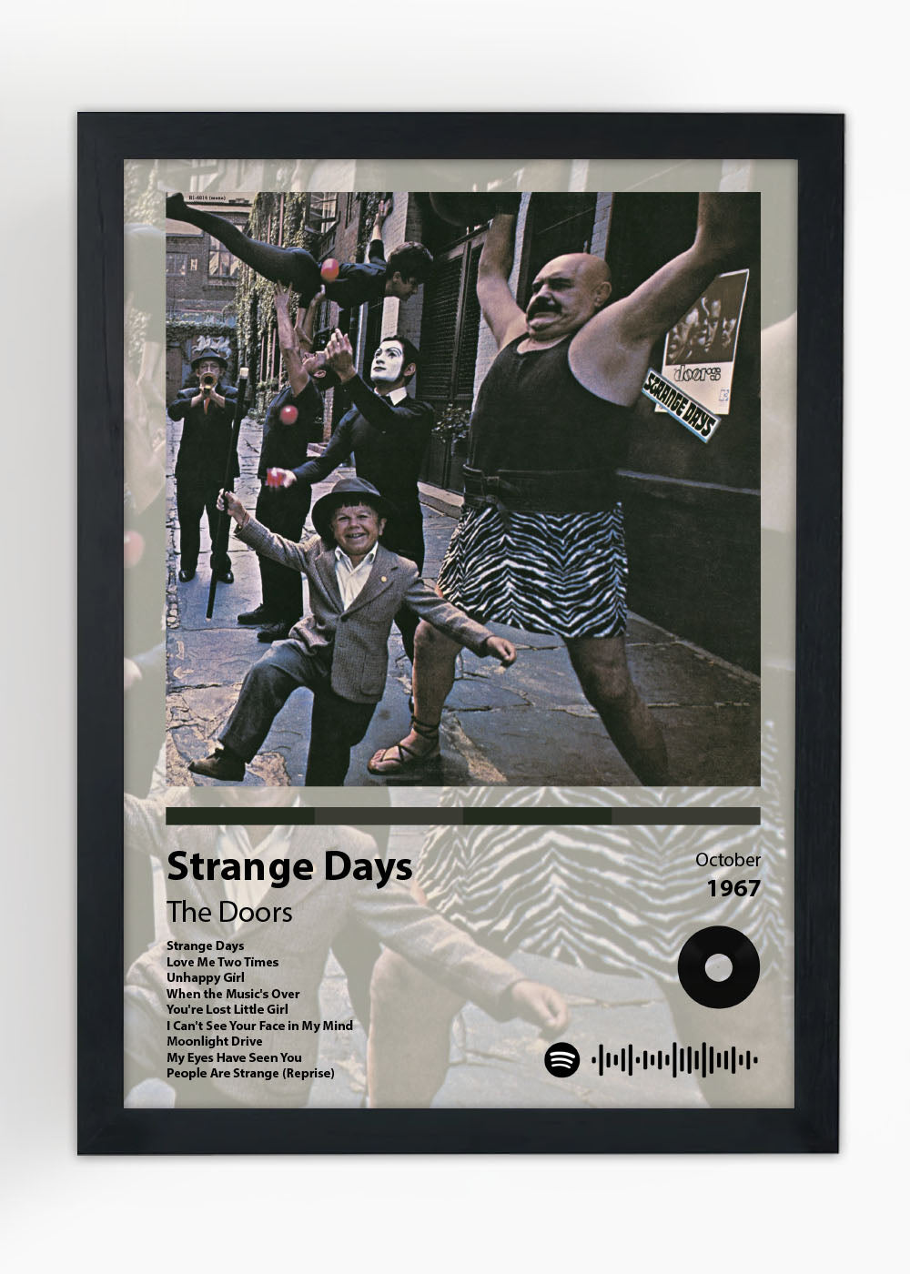 Quadro Strange Days  - The Doors - Com vidro