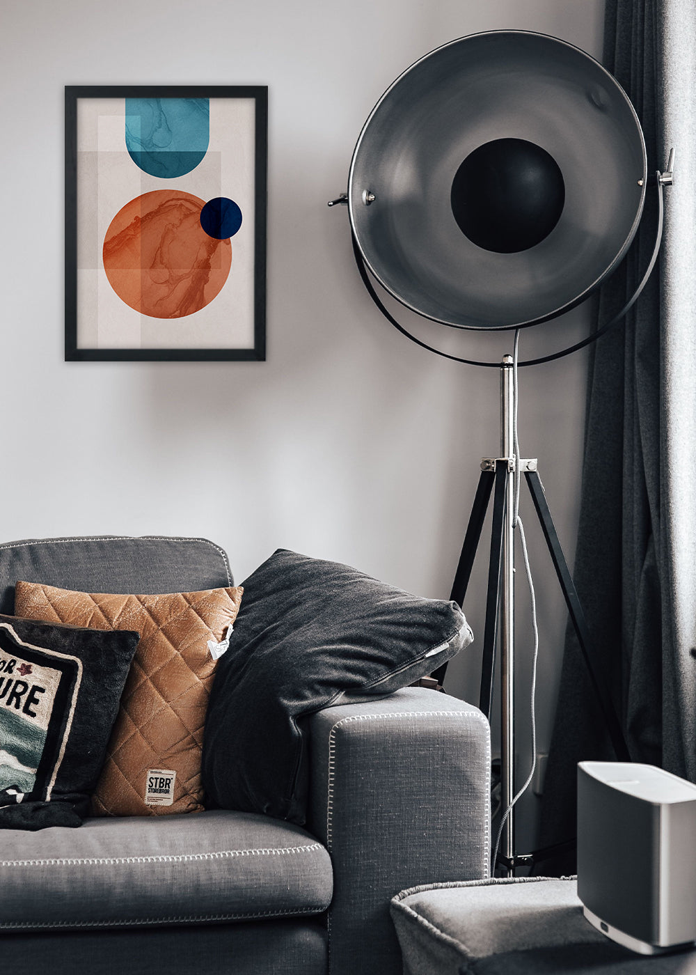 Quadro Decorativo Arte abstrata moderna - Com vidro