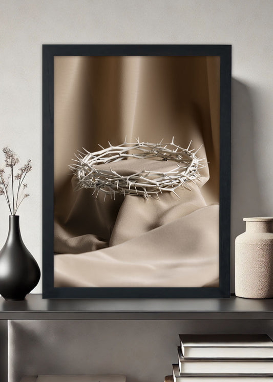 Quadro Coroa de espinhos usada por Jesus - Com vidro