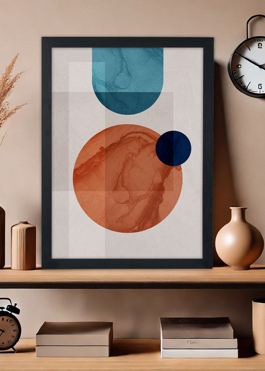 Quadro Decorativo Arte abstrata moderna - Com vidro