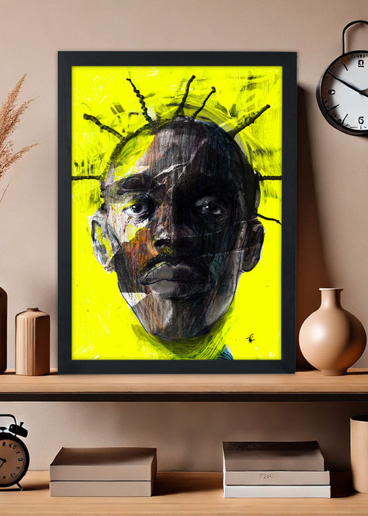 Quadro Decorativo Sabotage Yellow - Com virdro