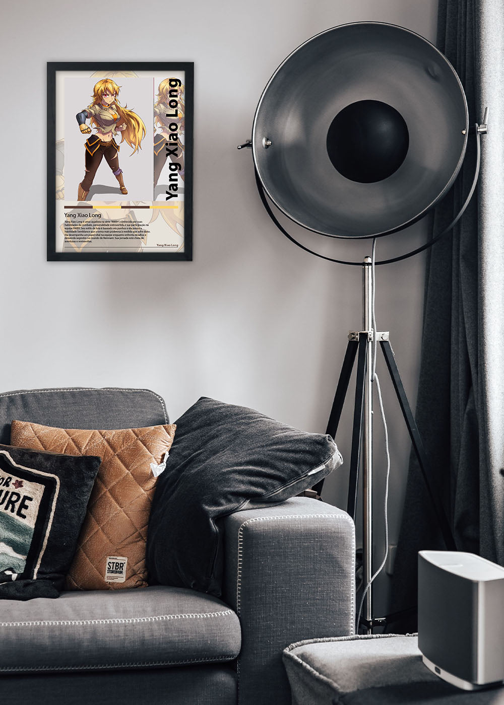 Quadro Decorativo Yang Xiao Long - RWBY - Com vidro