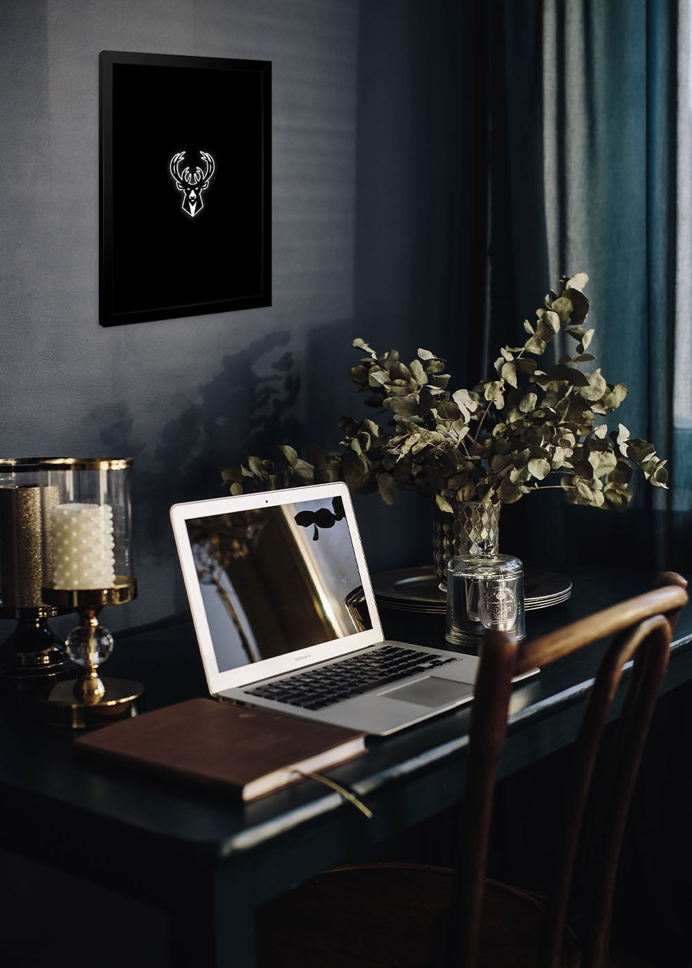 Quadro Decorativo Milwaukee Bucks - Com vidro