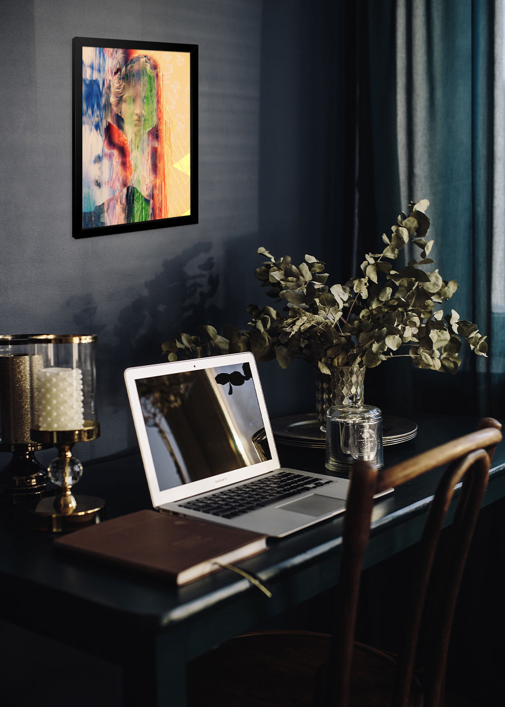 Quadro Decorativo Arte gráfica Abstrato - Com vidro