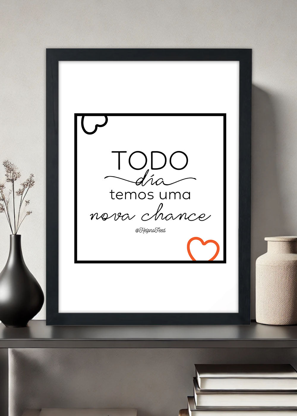 Quadro Decorativo Nova chance - Com vidro