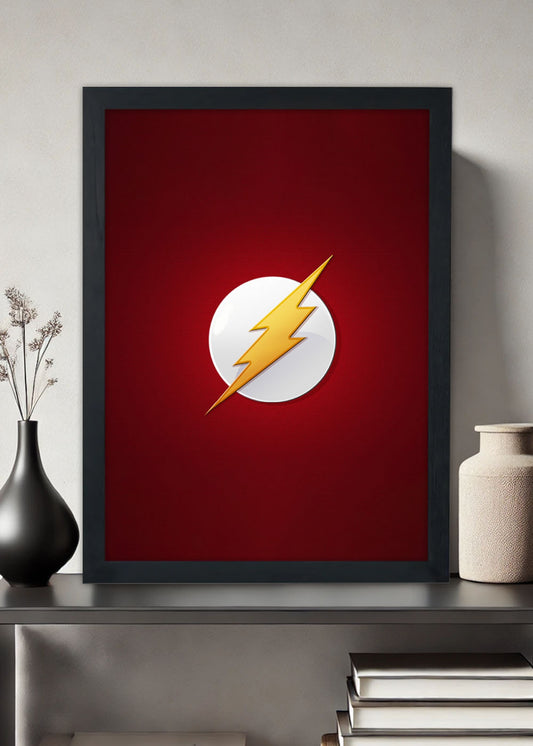 Quadro The Flash logo - Com vidro
