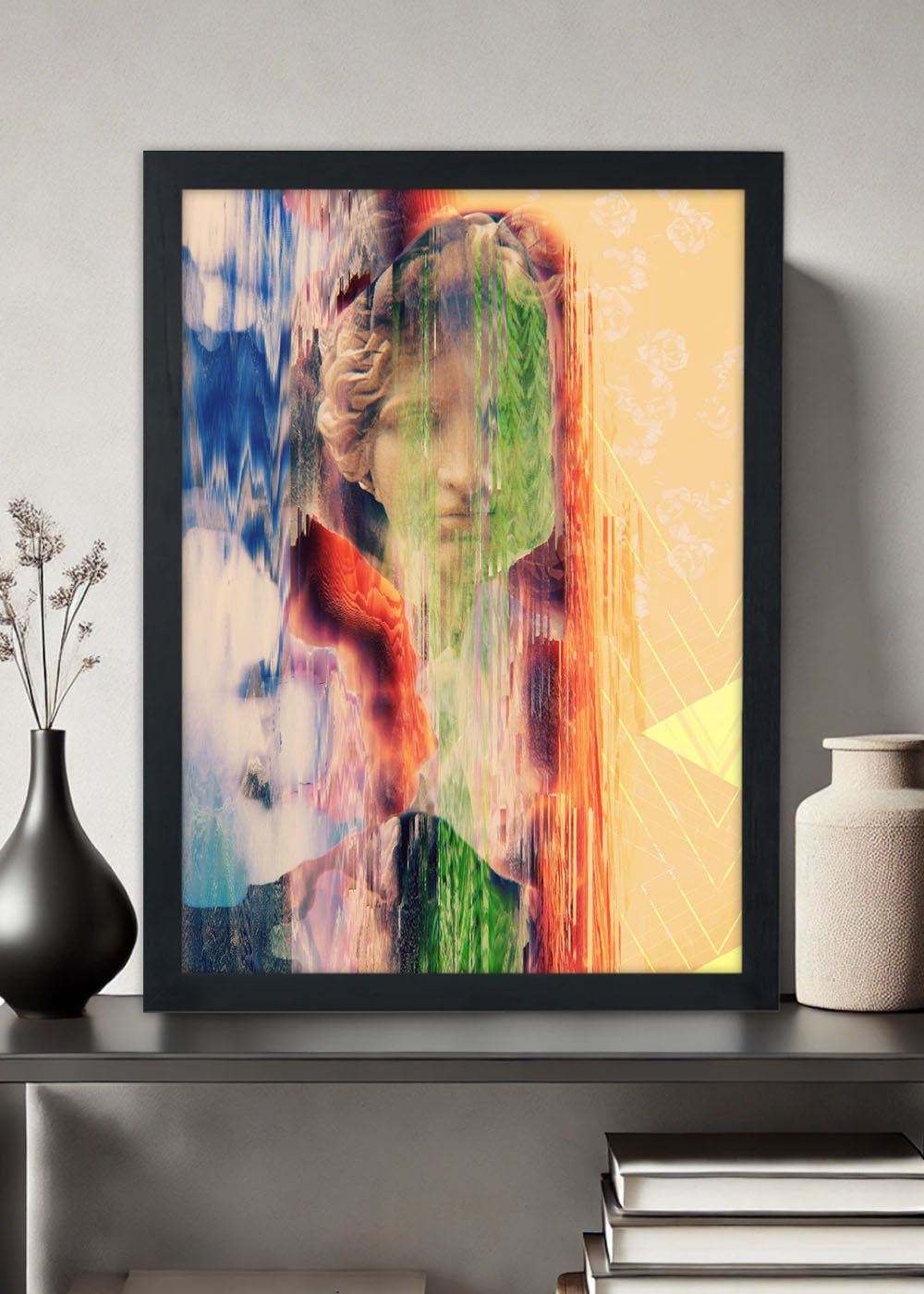 Quadro Decorativo Arte gráfica Abstrato - Com vidro