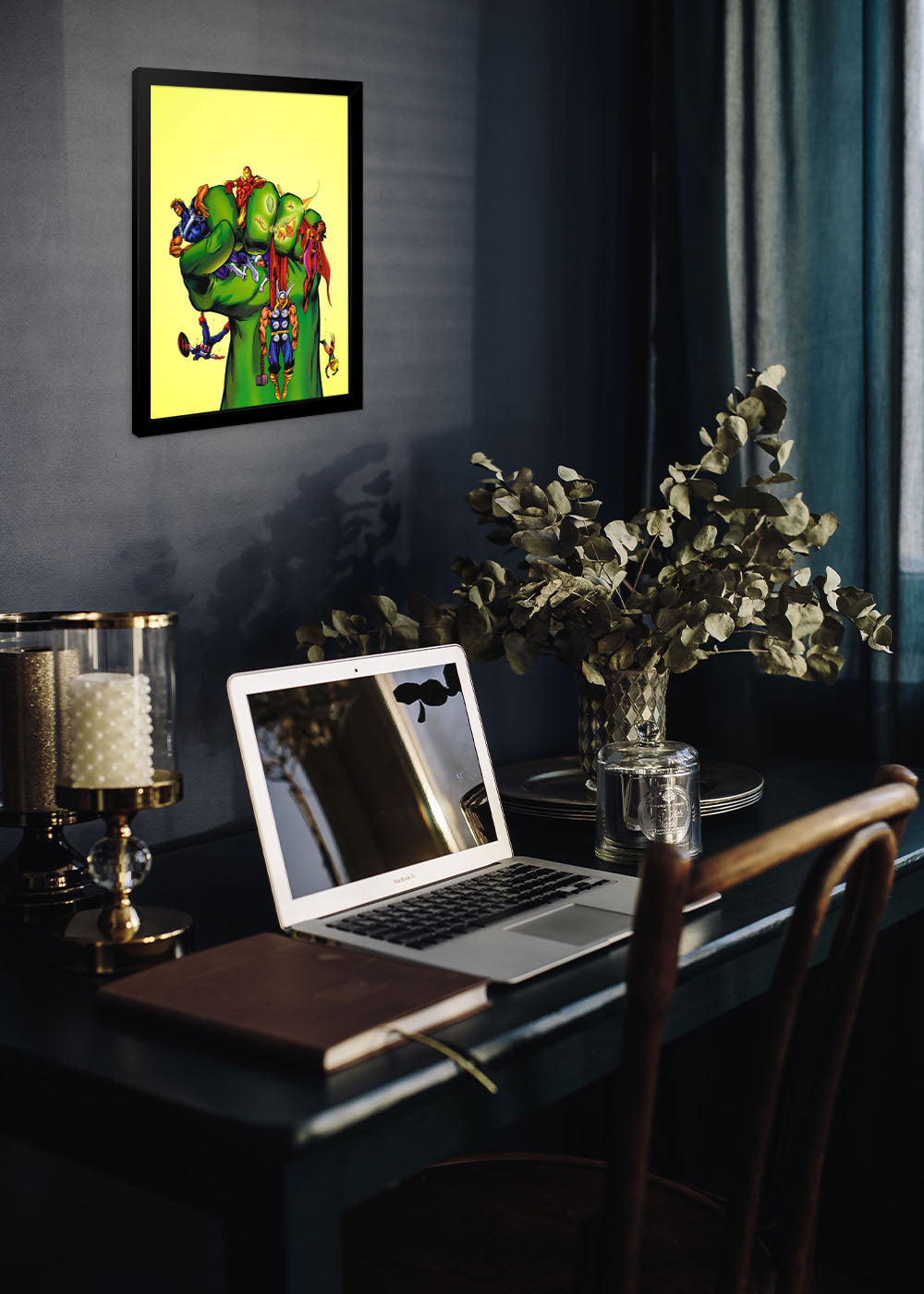 Quadro Decorativo Herois - Marvel - Com vidro