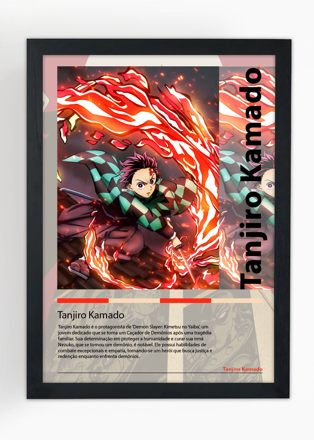 Quadro Tanjiro Kamado - Com vidro