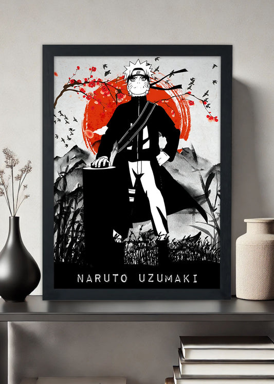 Quadro Decorativo Naruto Uzumaki - Anime - Com vidro