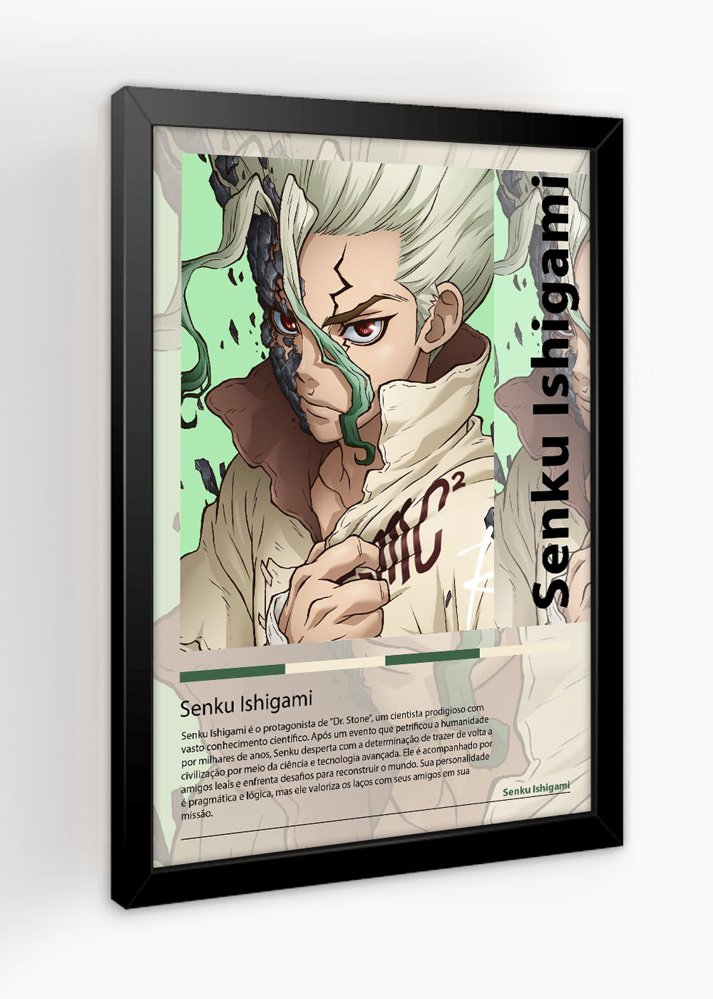 Quadro  Senku Ishigami - Dr. Stone - Com vidro