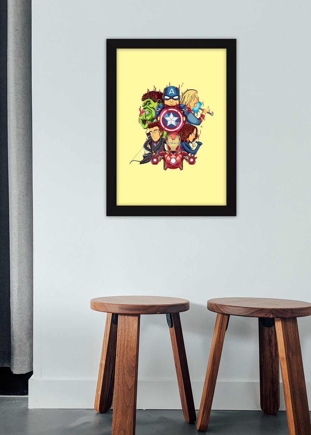 Quadro Decorativo Liga da Justiça - Com vidro