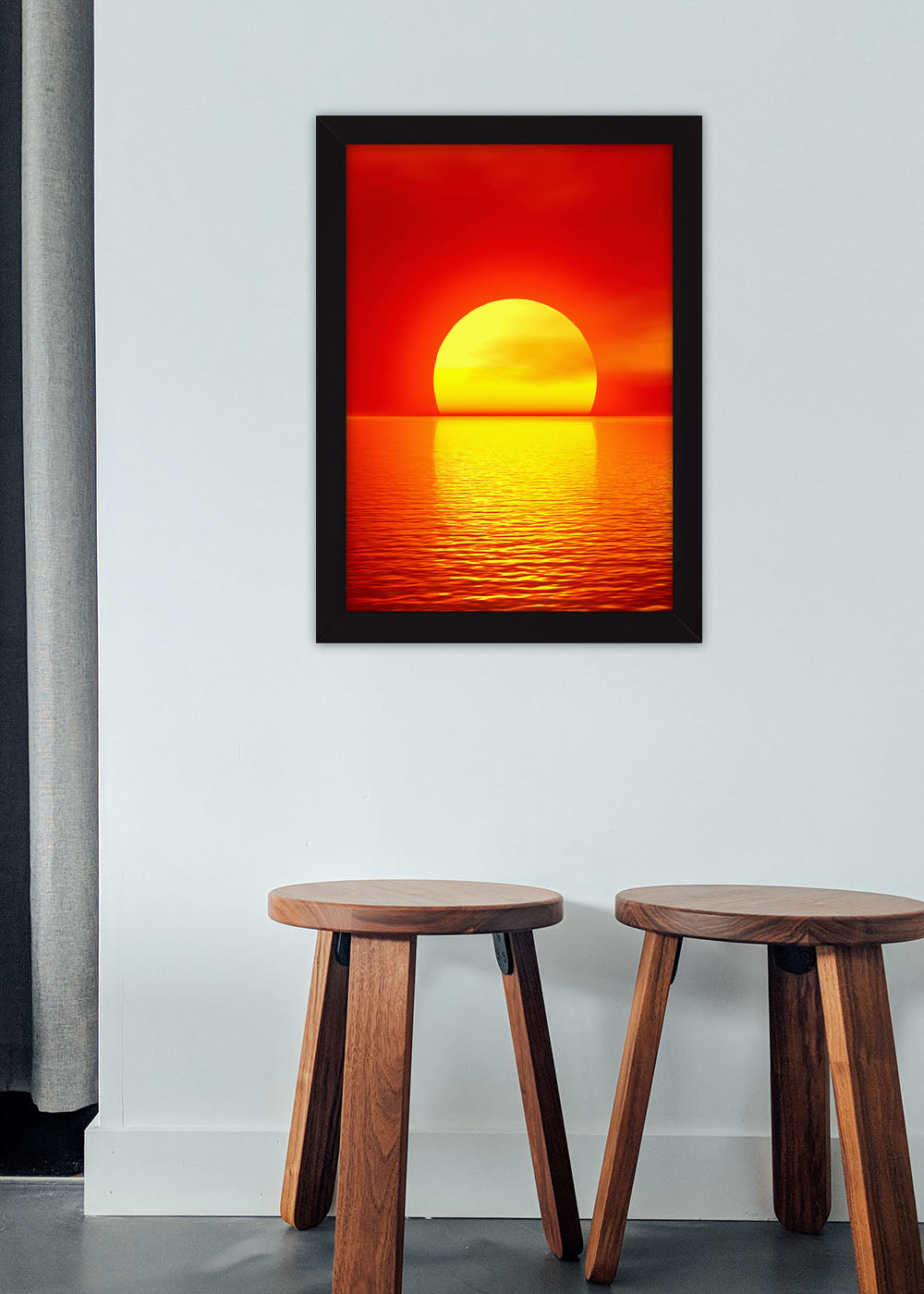 Quadro Decorativo O amanhecer do sol - Com vidro