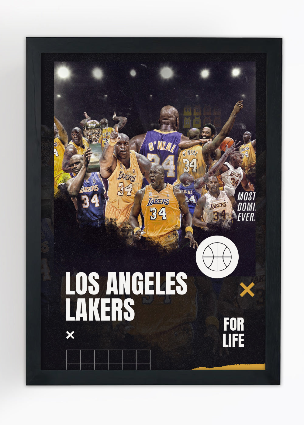 Quadro Los Angeles Lakers For Life - Com vidro