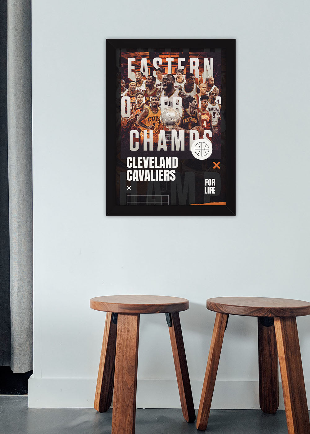 Quadro Decorativo Cleveland Cavaliers - Com vidro