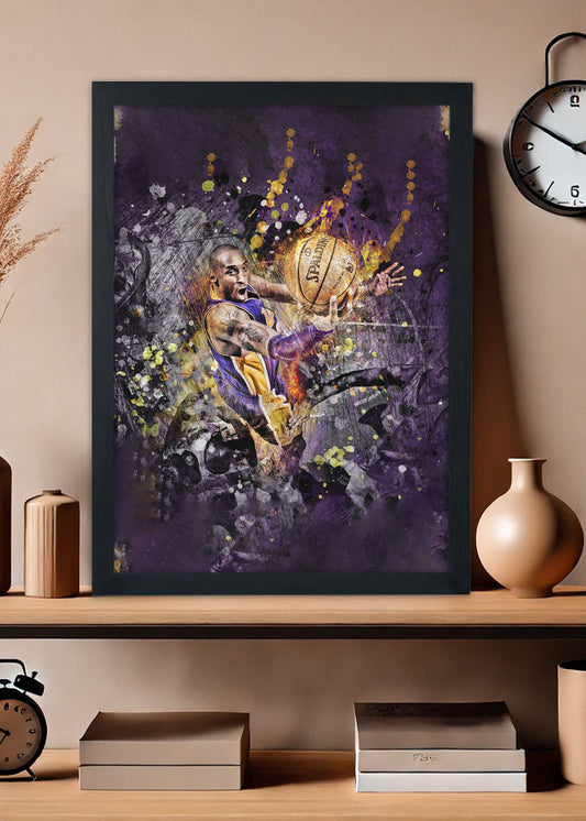 Quadro Kobe Bryant Lakers - Com vidro