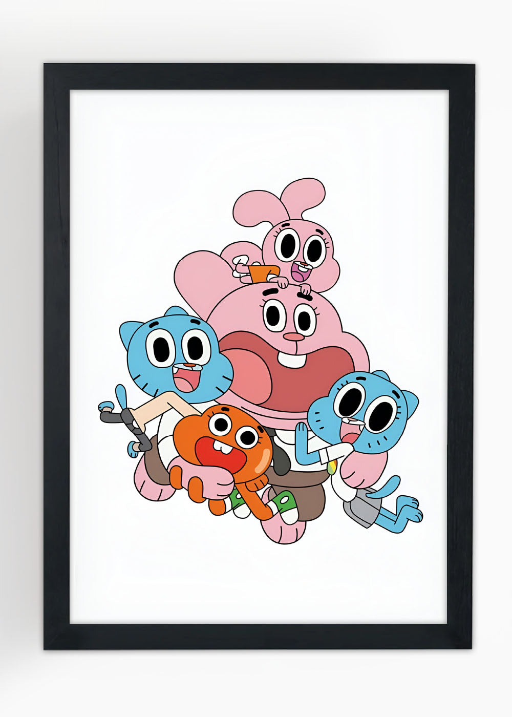 Quadro Decorativo A Familia de Gumball - Com vidro