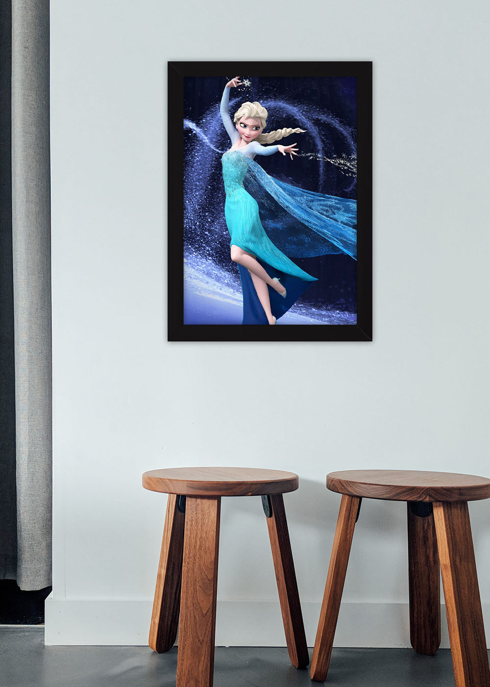 Quadro Elsa rainha do gelo - Com vidro