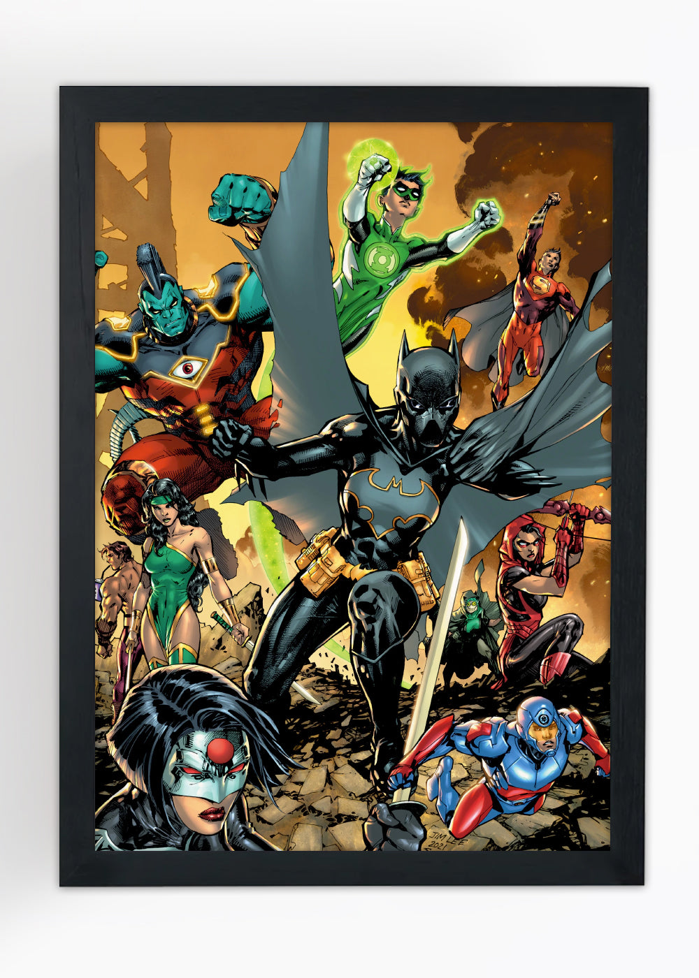 Quadro DC The Asian Superhero Celebration - Com vidro