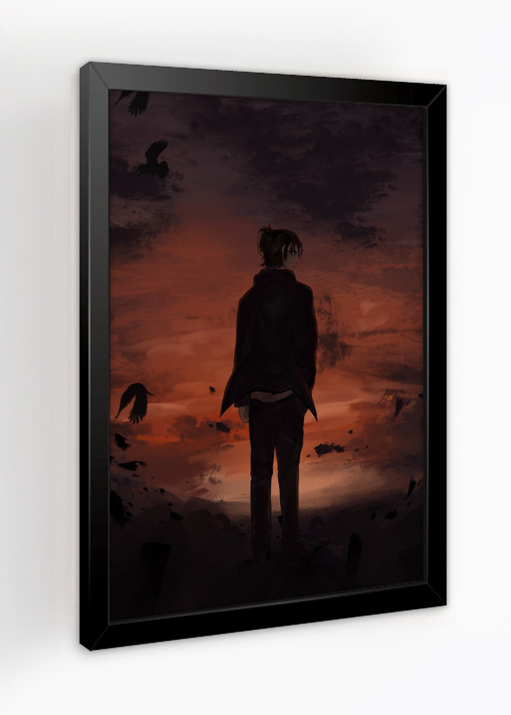 Quadro Decorativo Attack on Titan - Eren - Com vidro