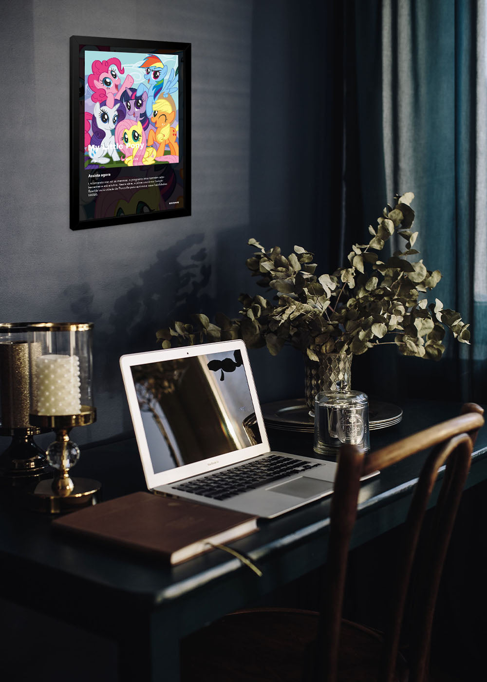 Quadro Decorativo My Little Pony: A Amizade... - Com vidro