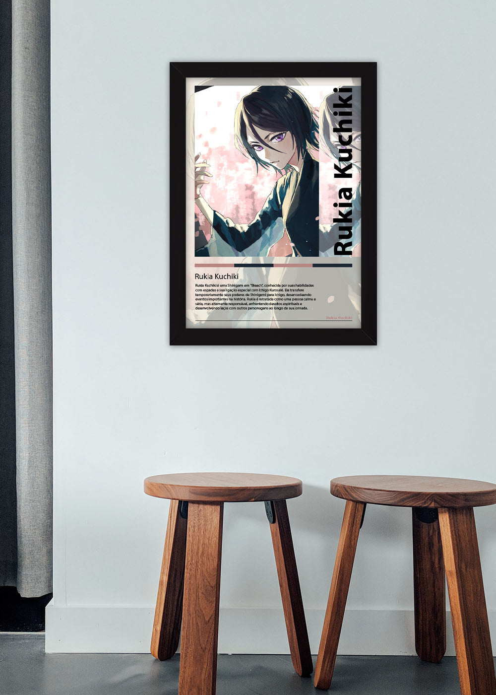 Quadro Rukia Kuchiki - Bleach - Com vidro