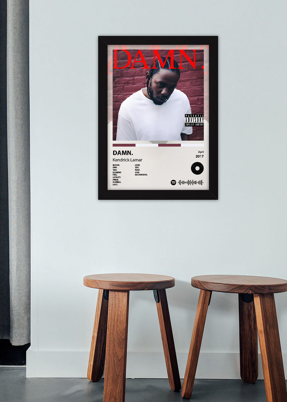 Quadro Decorativo DAMN. - Kendrick Lamar