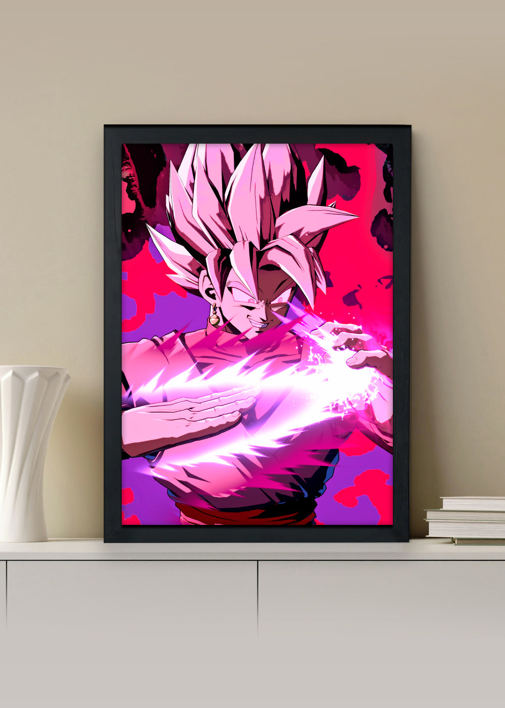 Quadro Dragon Ball FighterZ, Black - Com vidro