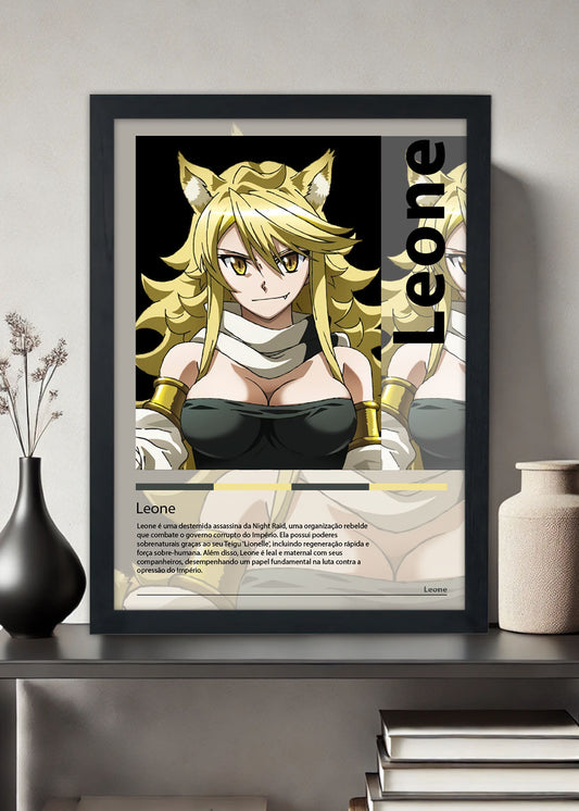 Quadro Decorativo Leone - Akame ga Kill! - Com vidro