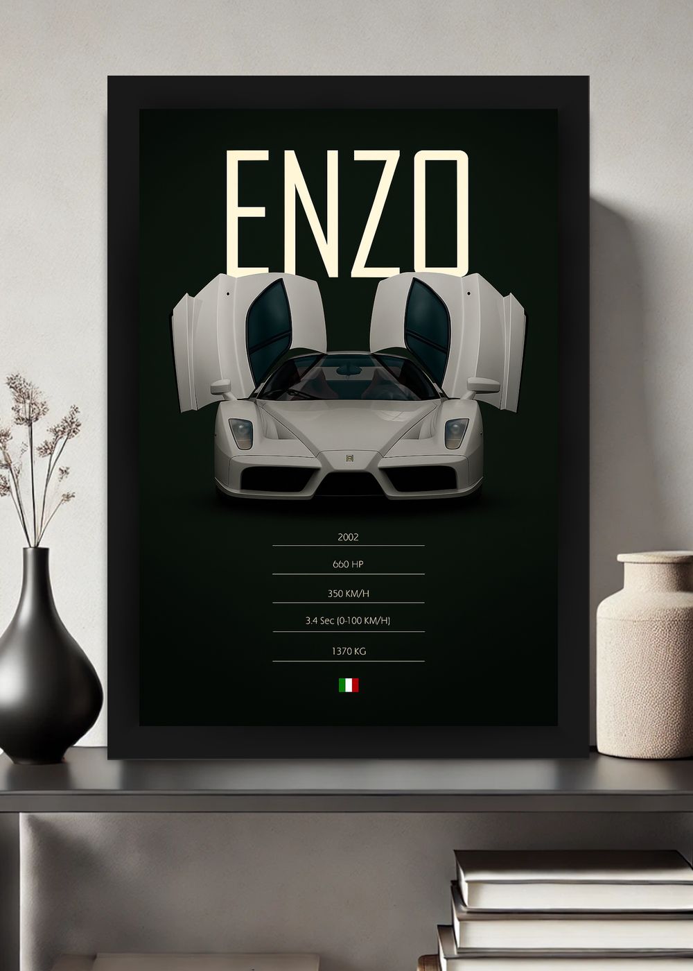 Quadro Ferrari Enzo 2002 Com Vidro e Moldura