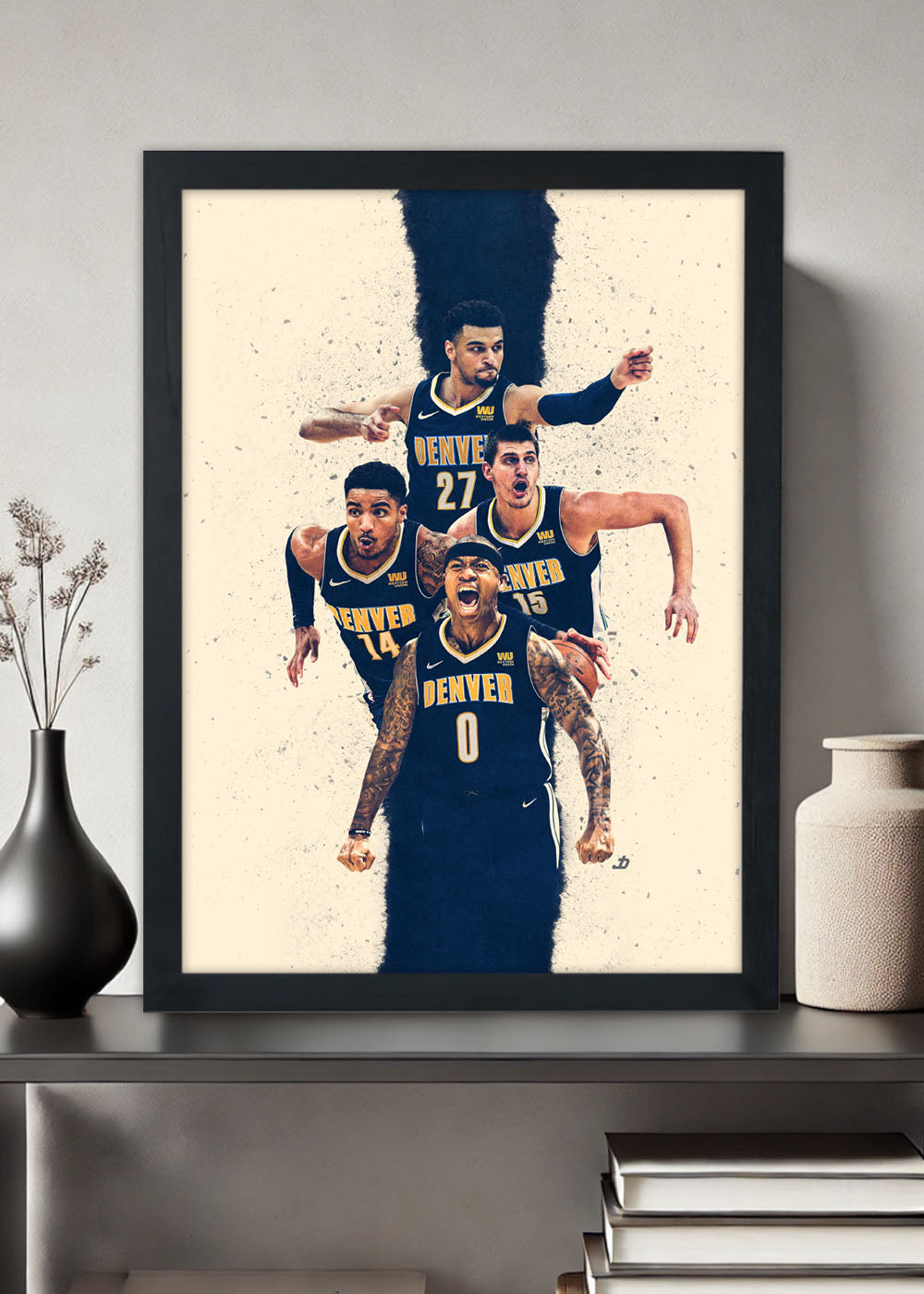 Quadro Decorativo Denver Nuggets 2018 - Com vidro