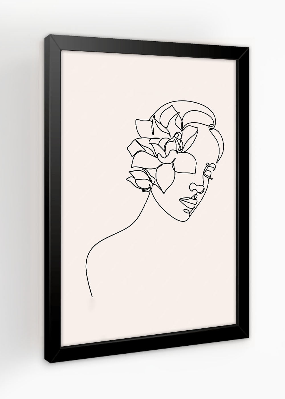 Quadro Decorativo Bela Moça Abstrato - Com vidro