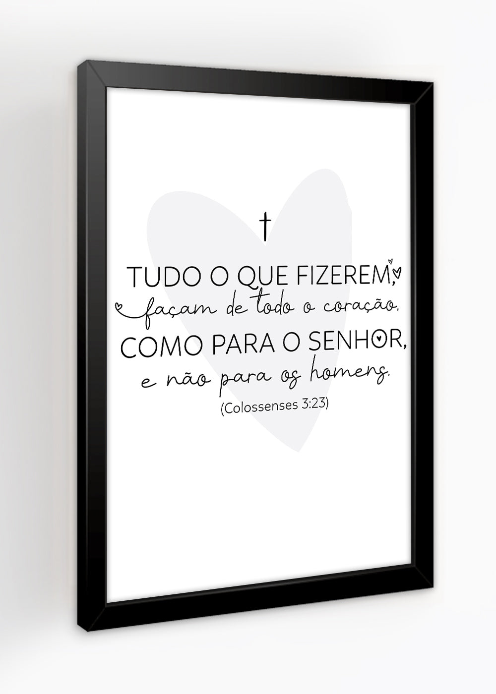 Quadro Decorativo (Colossenses 3:23) - Com vidro