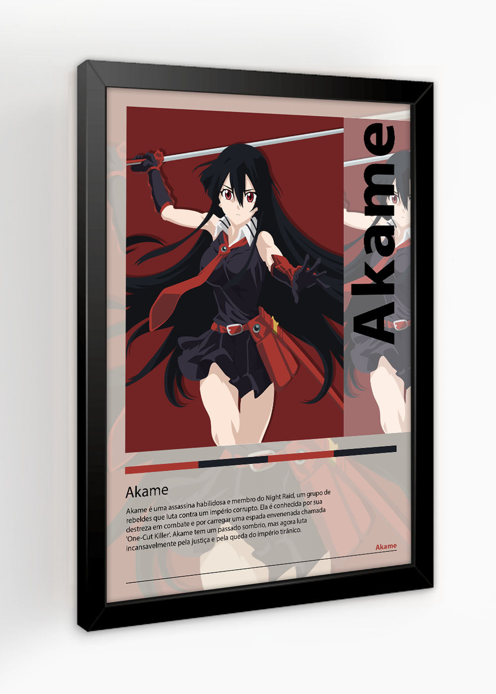 Quadro Decorativo Akame - Akame ga Kill! - Com vidro