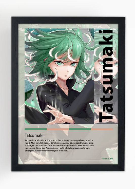 Quadro Decorativo Tatsumaki - One-Punch Man - Com vidro