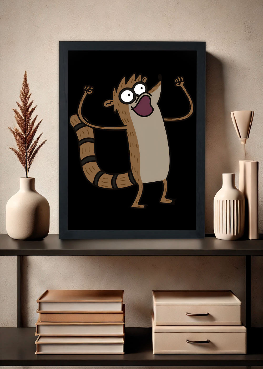 Quadro Decorativo hora do show Rigby