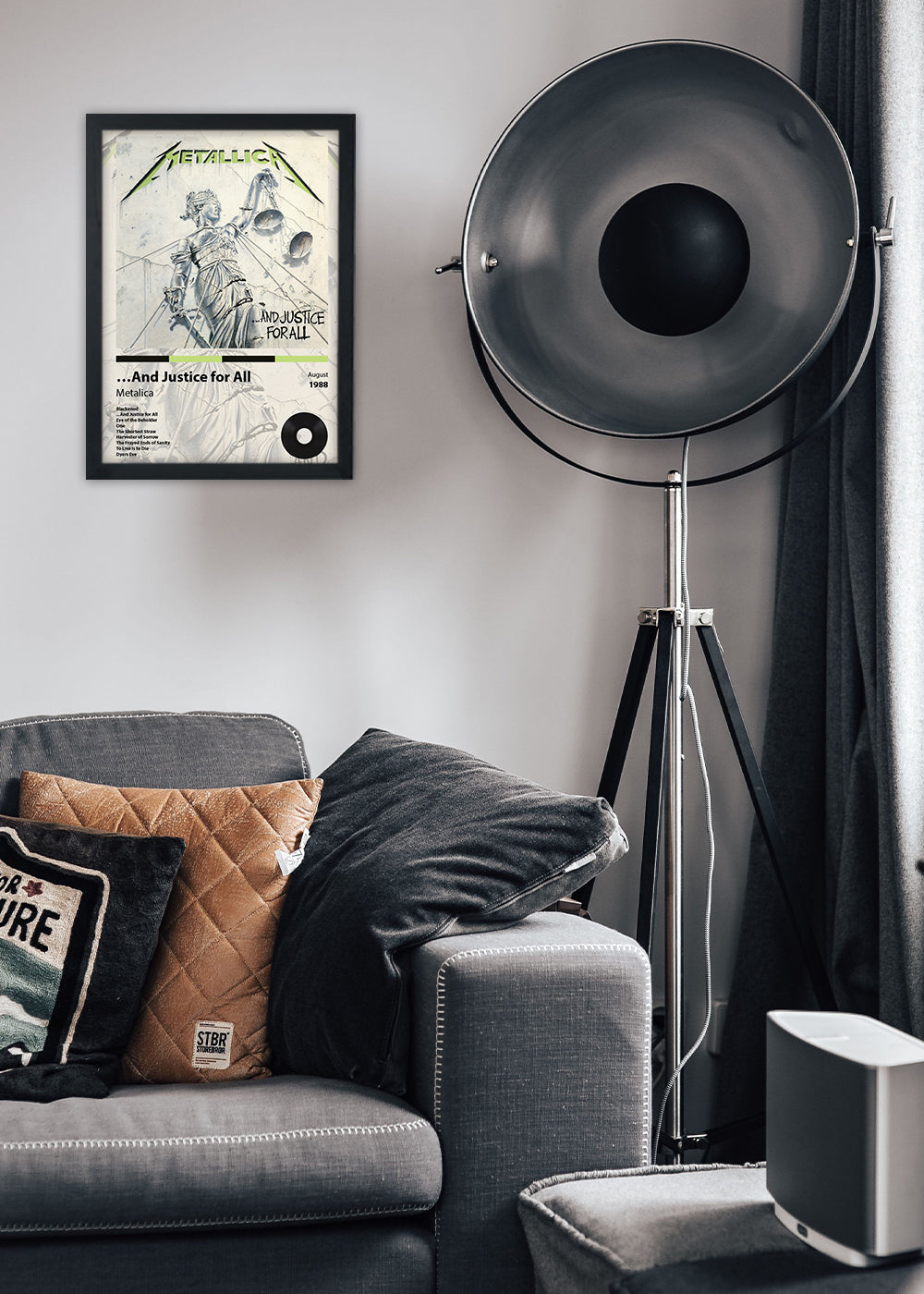 Quadro …And Justice for All - Metalica - Com vidro