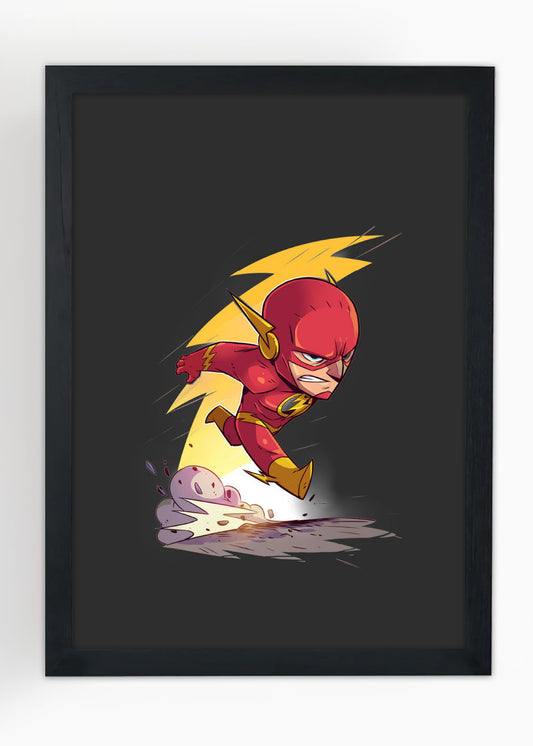 Quadro Decorativo Heroi DC - The Flash animation - Com vidro