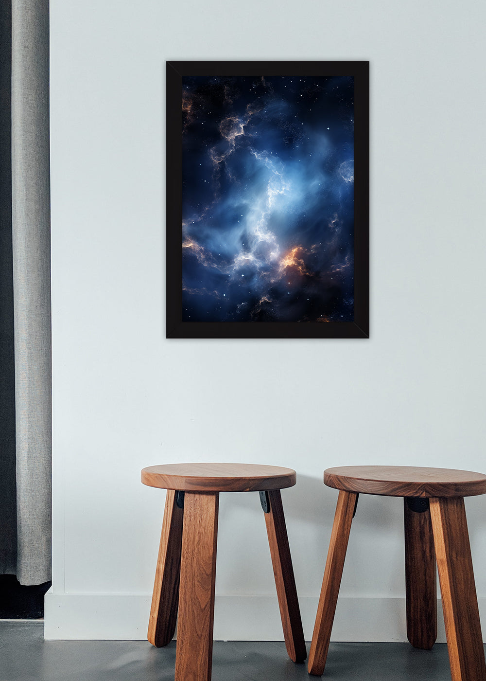 Quadro Decorativo Galaxia abstrata - Com vidro