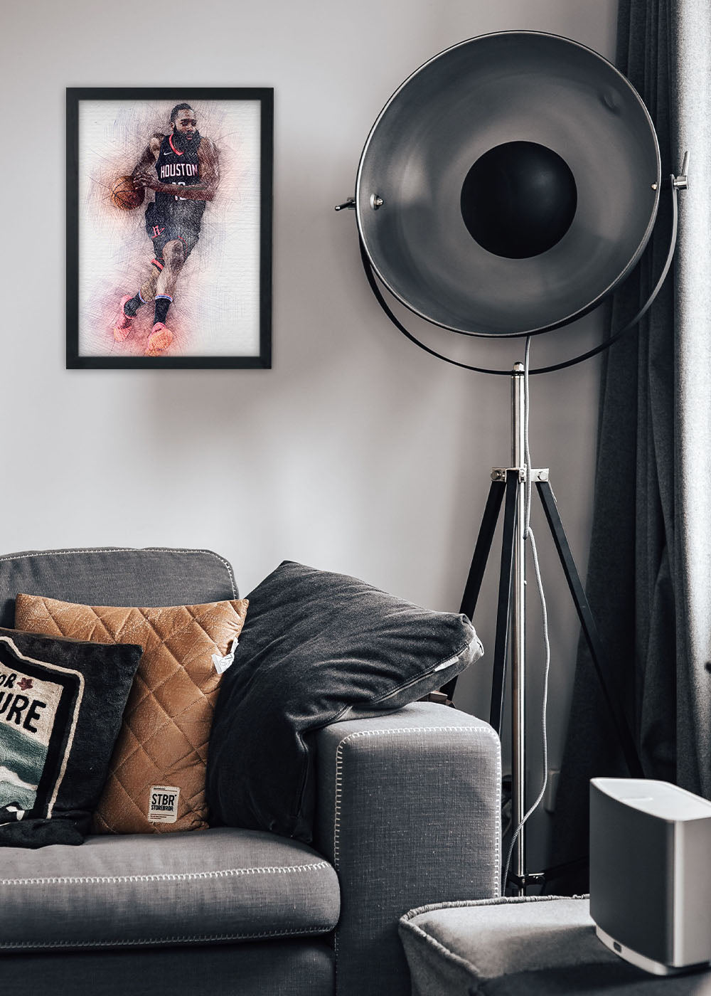 Quadro Decorativo James Harden - Houston Rockets - Com vidro