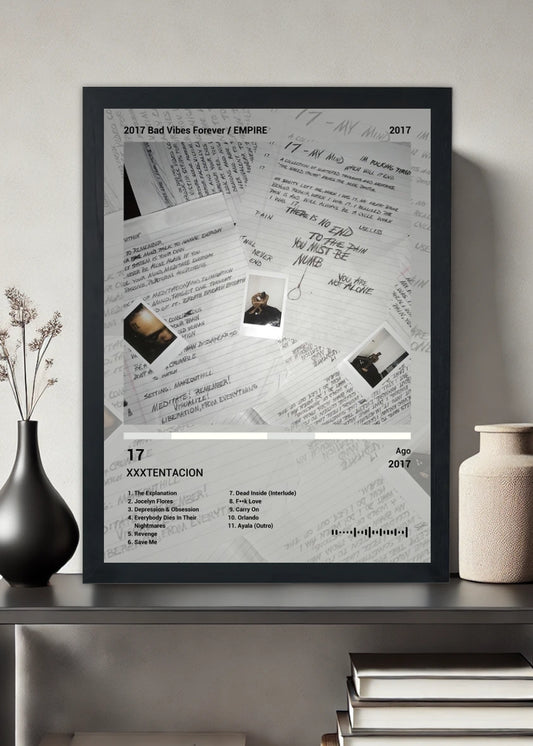 Quadro Decorativo XXXTENTACION 17 (Colored) Com Vidro