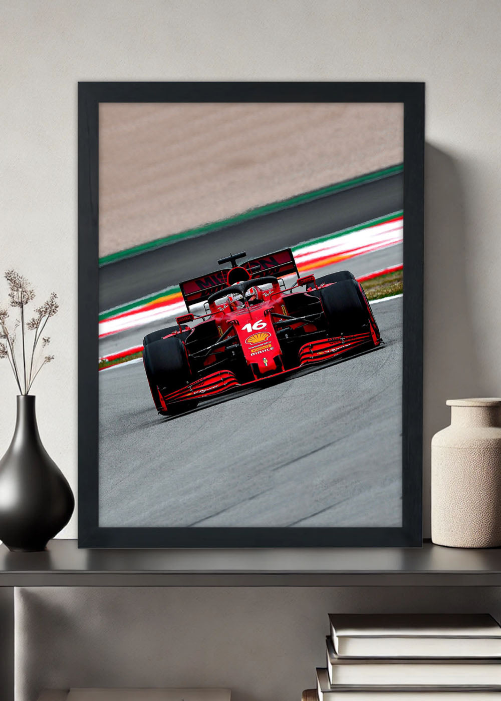 Quadro Carro Ferrari F1 - Com vidro