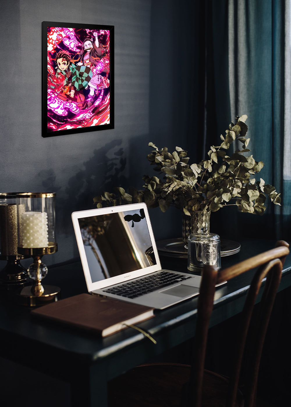 Quadro Decorativo Demon Slayer Tanjiro e Nezuko - Com vidro