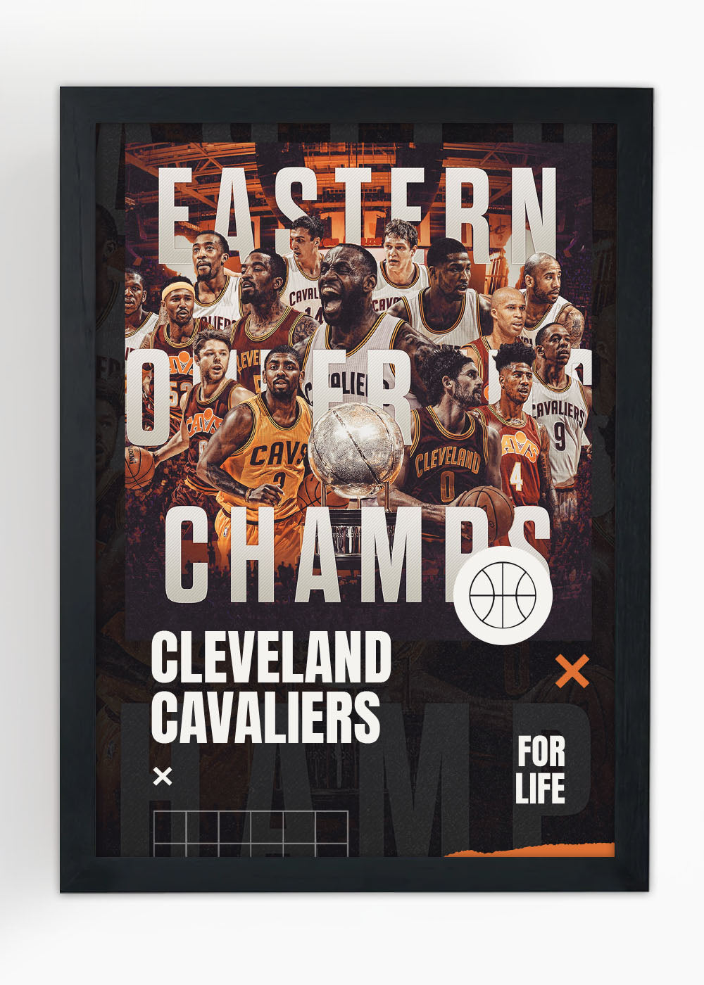 Quadro Decorativo Cleveland Cavaliers - Com vidro