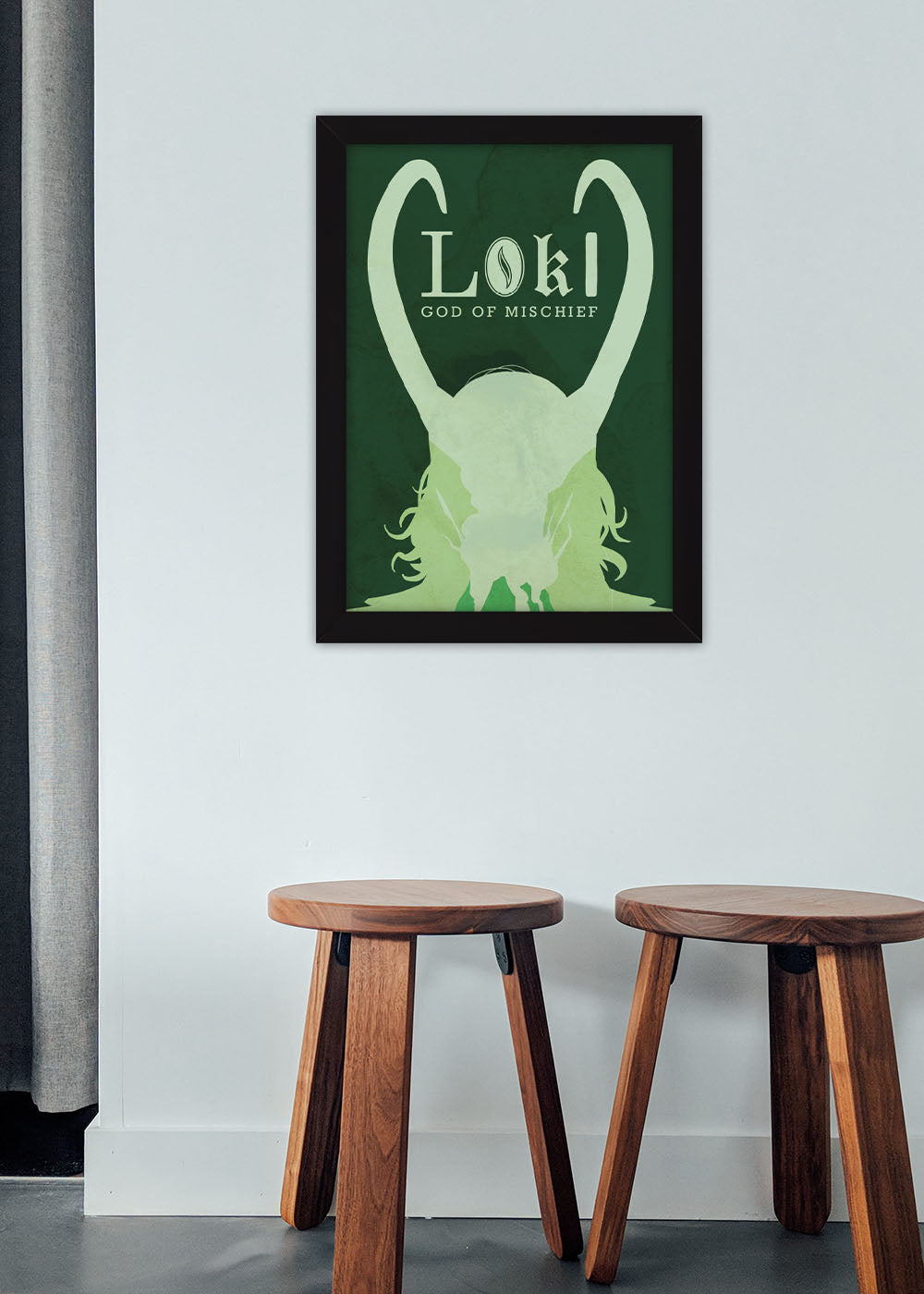 Quadro Decorativo Marvel - Loki - Com vidro