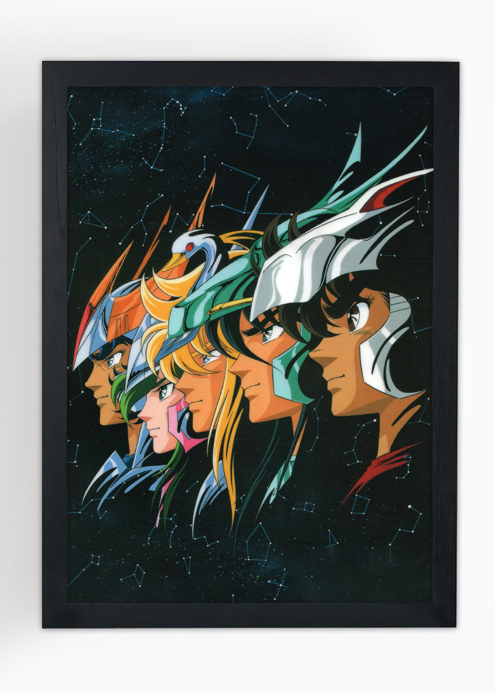 Quadro Os Cavaleiros do Zodiaco - Com vidro