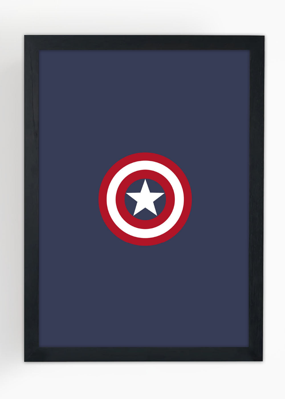Quadro Decorativo Escudo do Capitão america - Com vidro