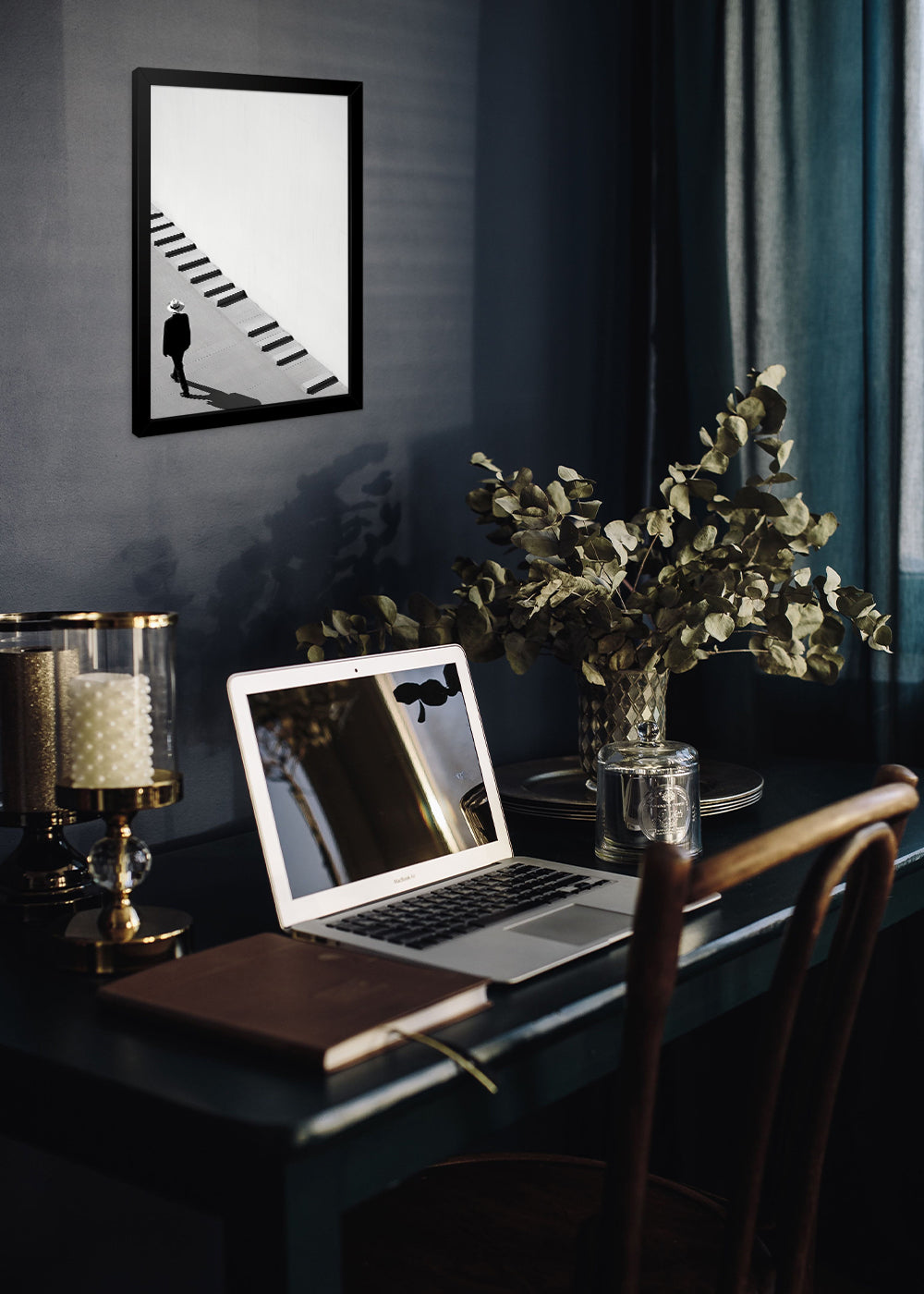 Quadro Decorativo O caminhar vazio Abstrata - Com vidro