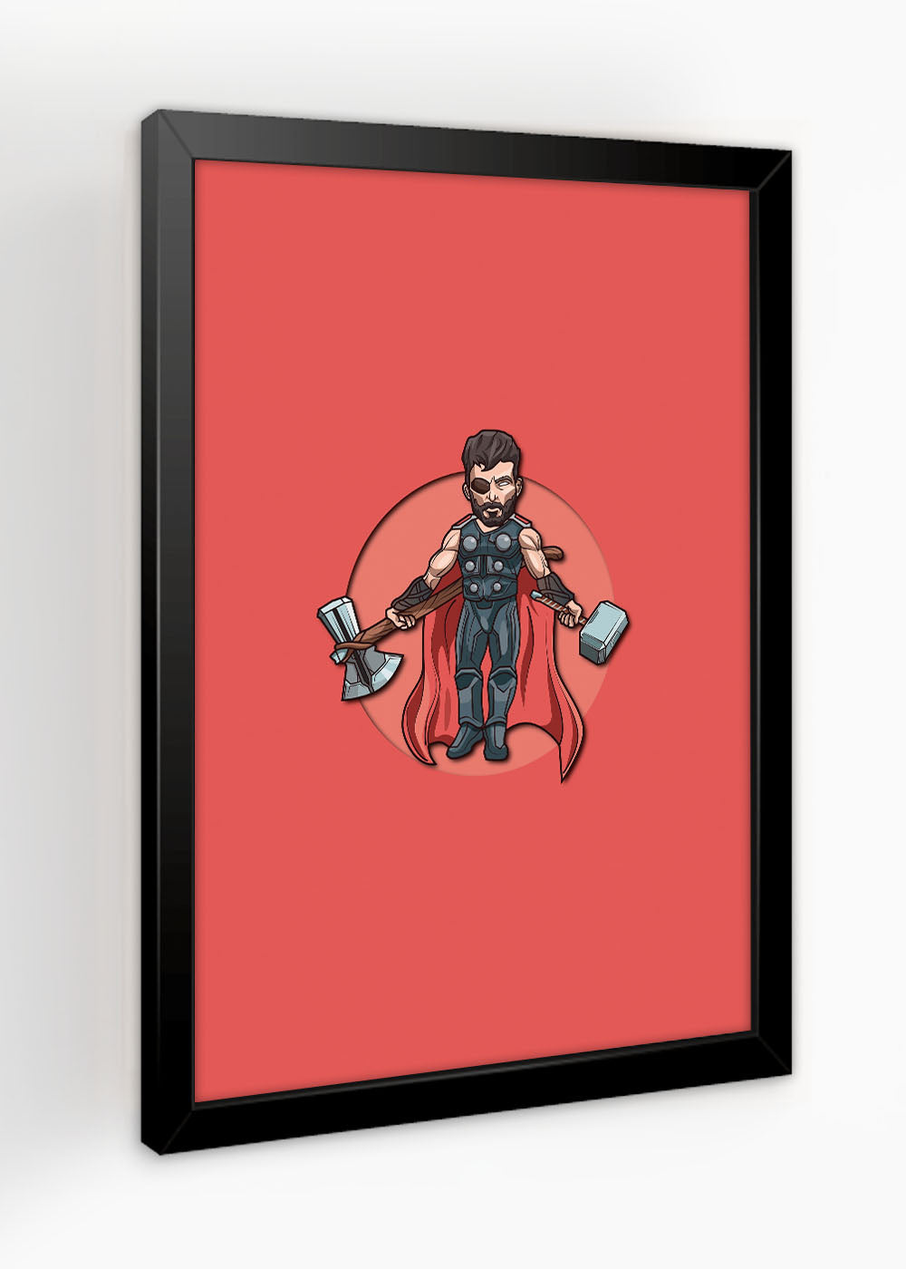 Quadro Decorativo Heroi Marvel - Thor - Com vidro